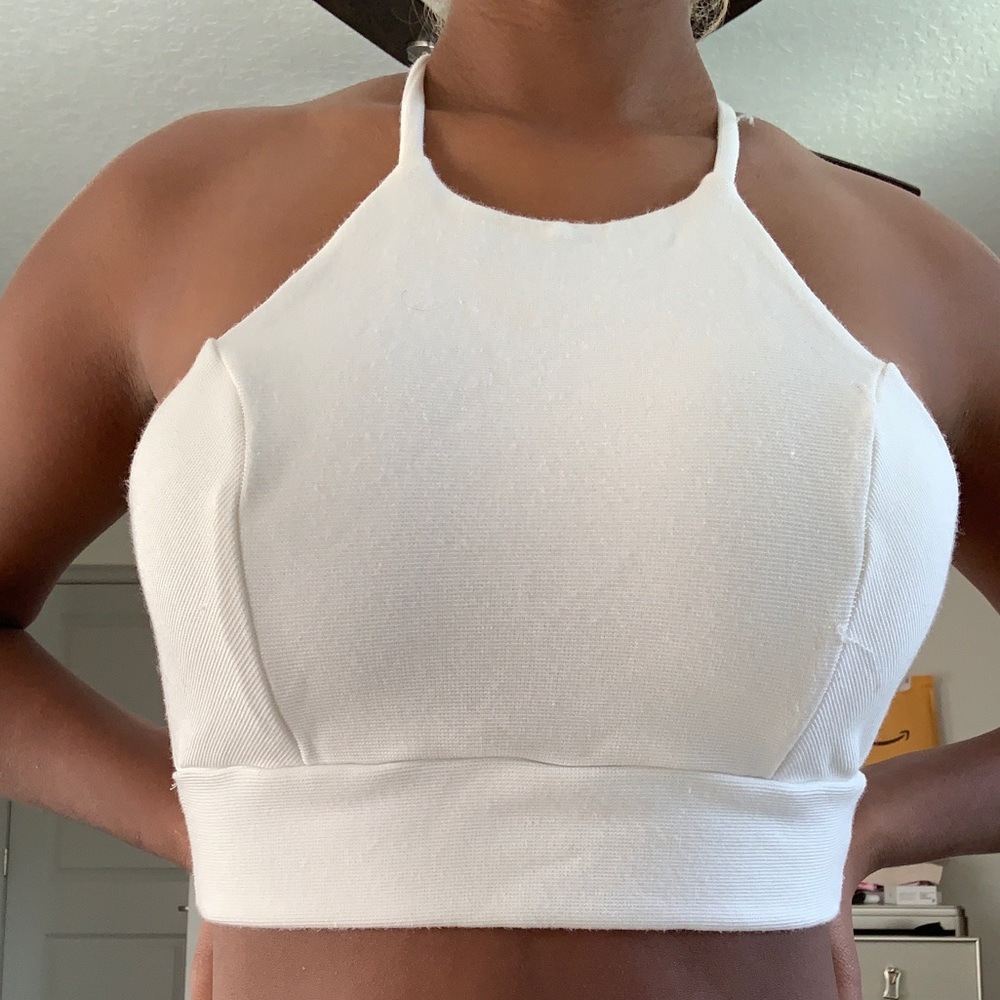 White Strappy Crop Top